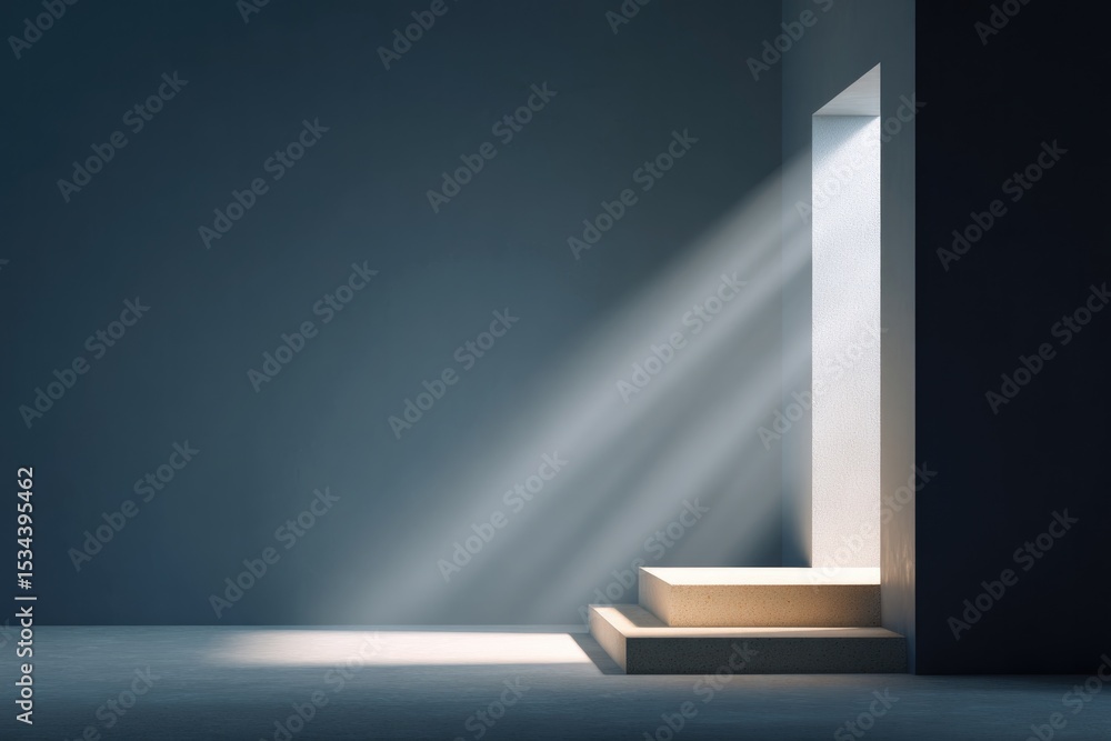Poster empty stage with soft lighting perfect for clean image compositions that convey minimalistic theme