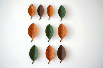 Autumn Leaves Set Illustration with Colorful Foliage Design.