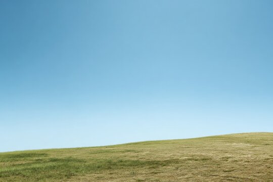 aerial view of wide open landscape with clear skies on world ufo day minimalistic with ample copy space