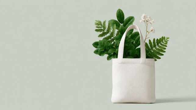 minimalistic illustration celebrating international plastic bag free day with abundant copy space - Powered by Adobe