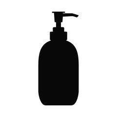 Black silhouette of pump bottle dispenser