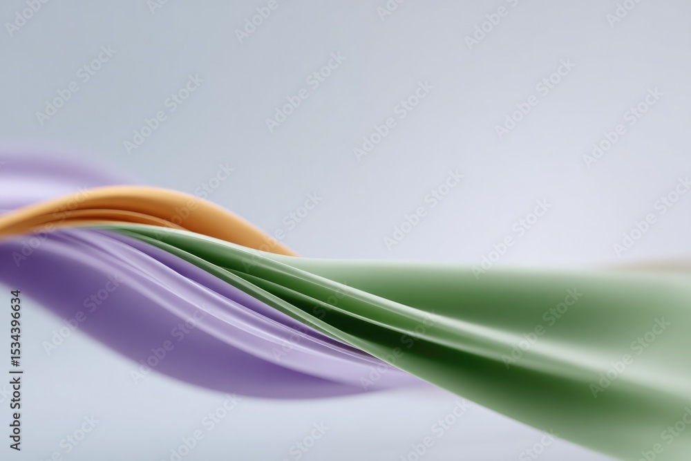 Poster vivid swirling lines create abstract flow against minimalistic background highlighting vibrant motio