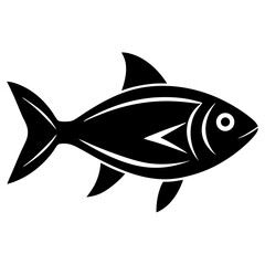 Minimalist Sea Fish Silhouette Icons Set for Marine Designs