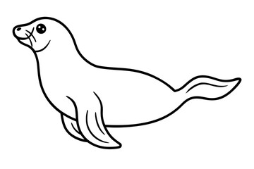 Elegant Seal Outline