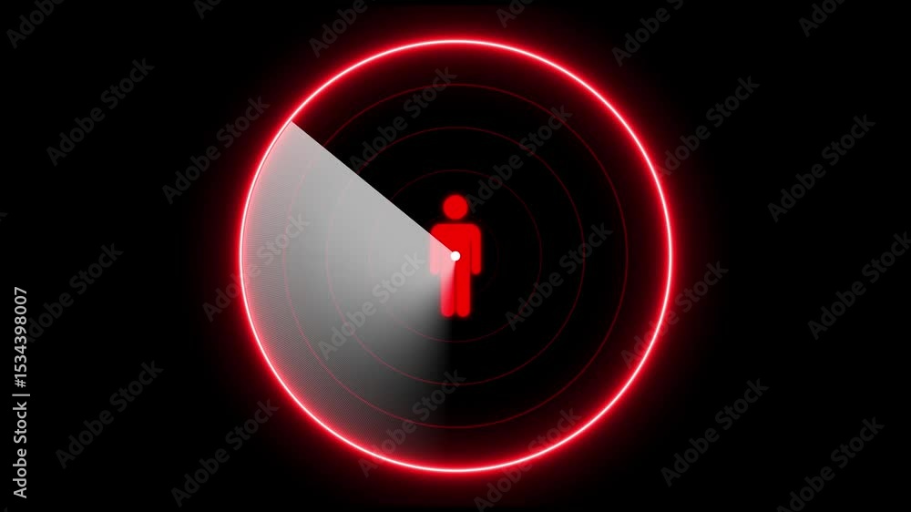 Poster futuristic radar display, scanning technology concept. futuristic hud radar circle user interface ta