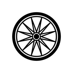  Cart Wheel Silhouette Icon