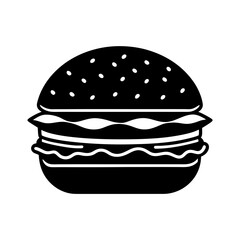 Hamburger Silhouette Icon