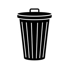  Trash Bin Silhouette Icon