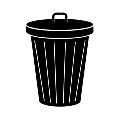  Trash Bin Silhouette Icon