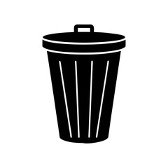 Trash Bin Silhouette Icon