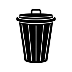  Trash Bin Silhouette Icon