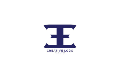 EE EB BE BB Abstract initial monogram letter alphabet logo design