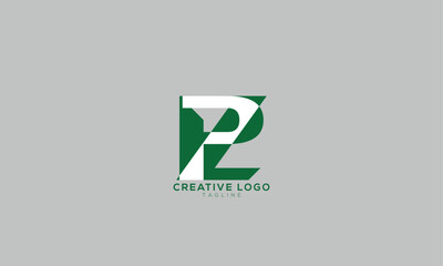 PZ ZP Abstract initial monogram letter alphabet logo design