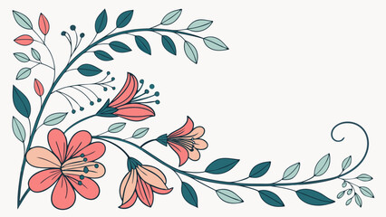 abstract floral background with flowers