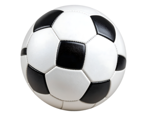Classic black and white soccer ball