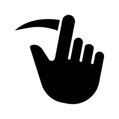 Swipe Linear style icon. Hands button icons. vector illustration on white background
