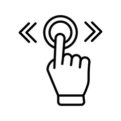 Swipe Linear style icon. Hands button icons. vector illustration on white background
