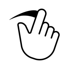 Fototapeta premium Swipe Linear style icon. Hands button icons. vector illustration on white background 
