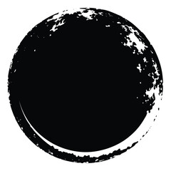 Abstract Black and White Circular Grunge Texture A Design Element