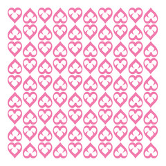 Pink-collar seamless heart shape pattern design