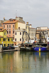 Old canals and streets in Chioggia, Italy	