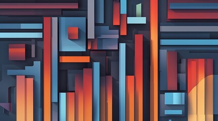 Creative infographic: A unique bar chart utilizing negative space to craft unexpected visual elements.