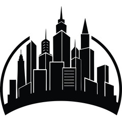 Obraz premium Majestic Cityscape A Panoramic View of Urban Architecture