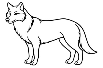 Minimalist Wolf Vector