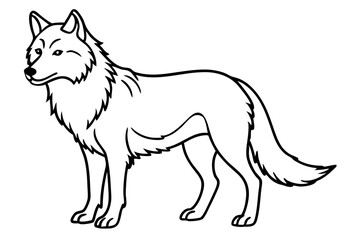 Minimalist Wolf Vector