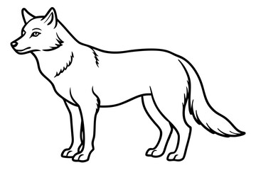 Minimalist Wolf Vector