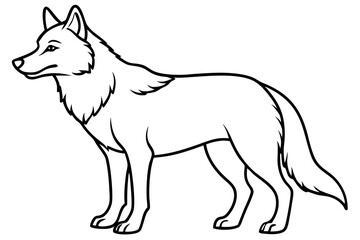 Minimalist Wolf Vector