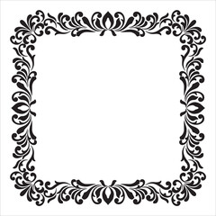 Elegant Vintage Floral Ornamental Frame Design