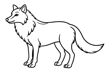 Minimalist Wolf Vector