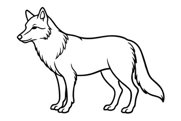 Minimalist Wolf Vector