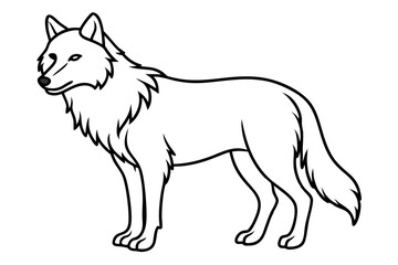 Minimalist Wolf Vector