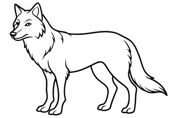 Minimalist Wolf Vector