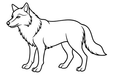 Minimalist Wolf Vector