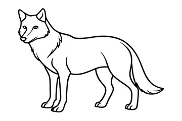 Minimalist Wolf Vector