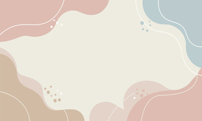 Minimal abstract illustration background with soft neutral tones and smooth lines, ideal for text placement and promotions