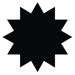 Geometric Starburst Design  A Black and White Vector Graphic Illustration