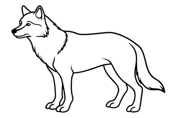 Minimalist Wolf Vector