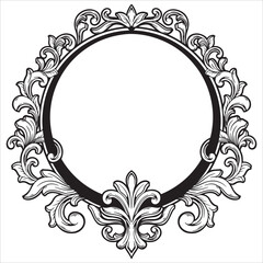 Elegant Vintage Floral Ornamental Frame Design