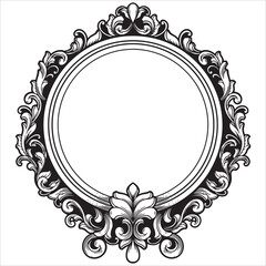 Elegant Vintage Floral Ornamental Frame Design