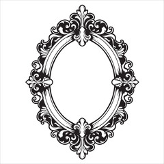 Elegant Vintage Floral Ornamental Frame Design