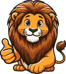 Obraz premium Vector clipart illustration of a Lion