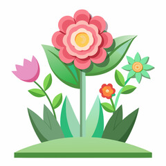 White Background Flower Cutout