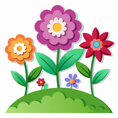 White Background Flower Cutout