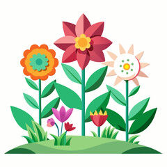 White Background Flower Cutout