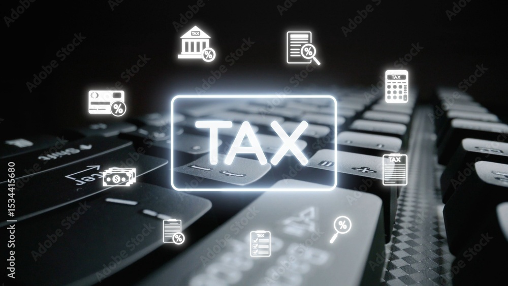 Poster online tax system with secure e-filing, automated calculation, and submission tools. manage tax docu