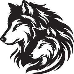 wolf vector sihouette